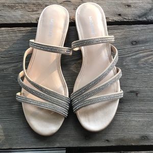 Maripe rhinestone dress, low sandal